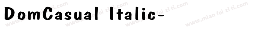 DomCasual Italic字体转换